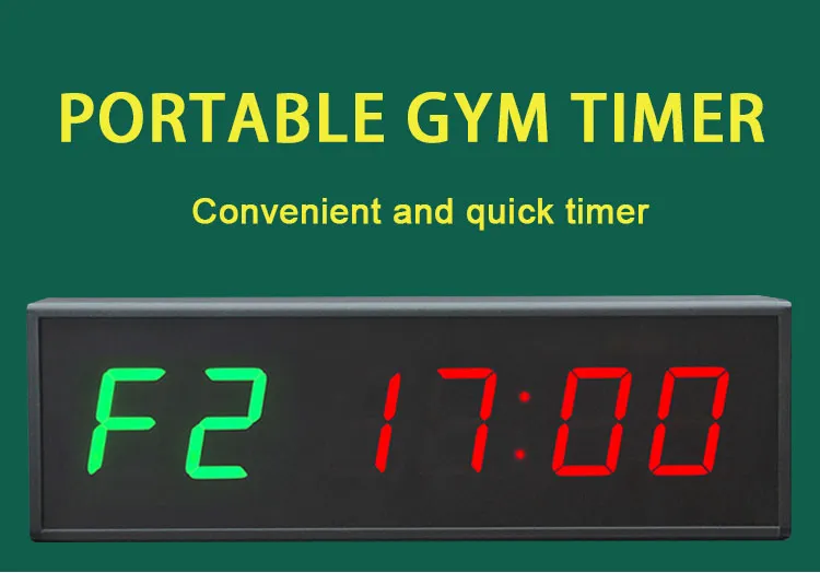 Fitness Electronic Gym Timer With Remote And Built In Powerful Magnet Large Led Digital Anti Vertigo Display
